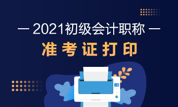 2021平顶山会计初级准考证打印